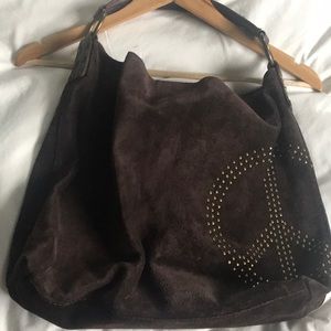 Lucky suede hobo bag